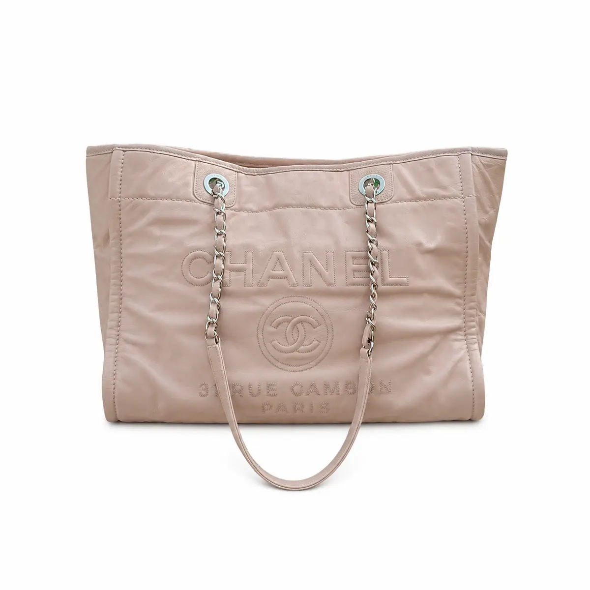 Chanel Small Beige Calfskin Deauville