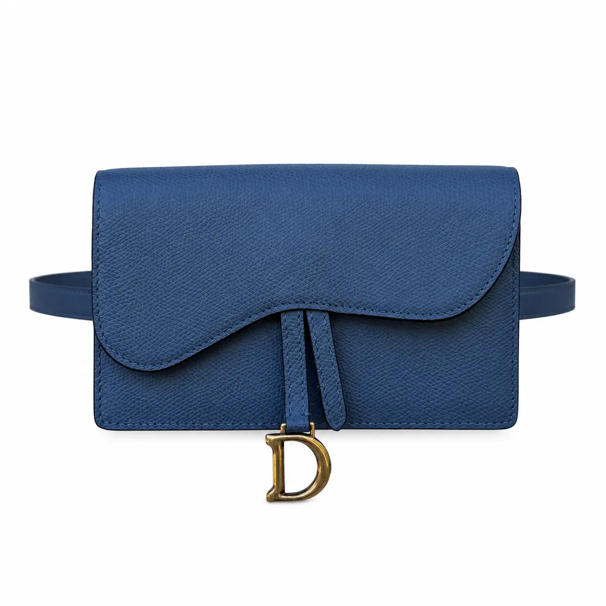 Christian Dior Blue Saddle Belt Bag
